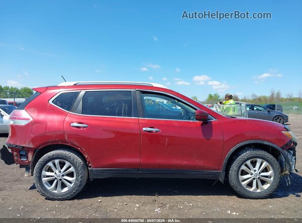 5N1AT2MV1GC892793 2016 NISSAN ROGUE Красный Панорамный вид салона 360°