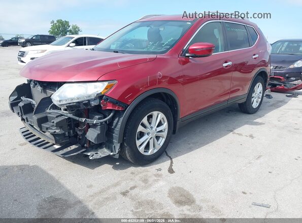5N1AT2MV3GC883304 2016 NISSAN ROGUE Red Передня ліва чверть