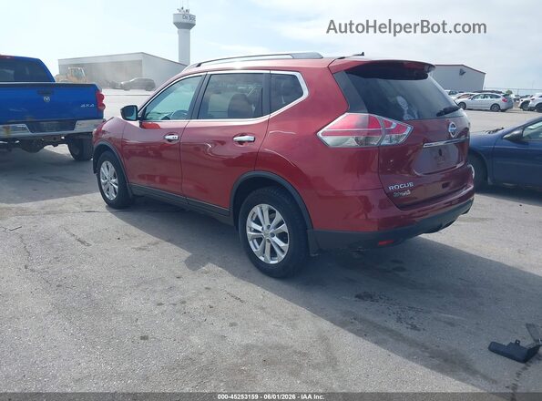 5N1AT2MV3GC883304 2016 NISSAN ROGUE Red Задня ліва чверть