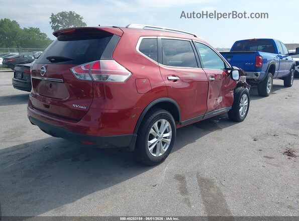 5N1AT2MV3GC883304 2016 NISSAN ROGUE Red Задня права чверть