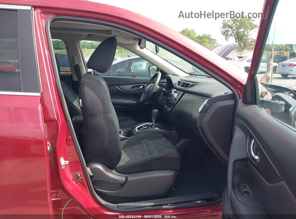 5N1AT2MV3GC883304 2016 NISSAN ROGUE Red Вид салону спереду