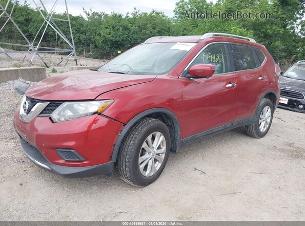5N1AT2MV7GC859586 2016 NISSAN ROGUE Burgundy Vista tres cuartos delantera izquierda