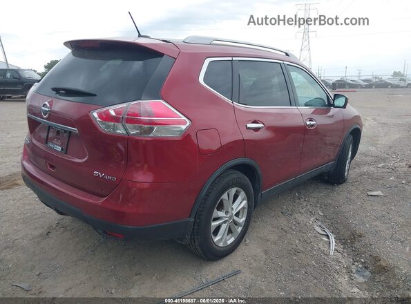 5N1AT2MV7GC859586 2016 NISSAN ROGUE Burgundy Trasero derecho