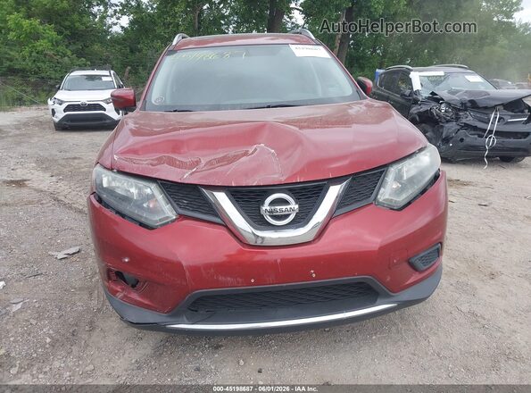 5N1AT2MV7GC859586 2016 NISSAN ROGUE Burgundy Vista frontal