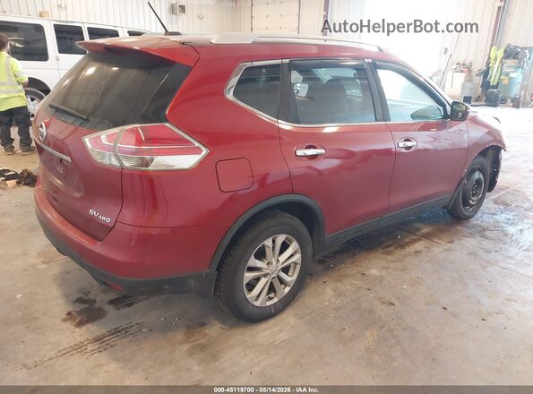 5N1AT2MV7GC891762 2016 NISSAN ROGUE Red Trasero derecho