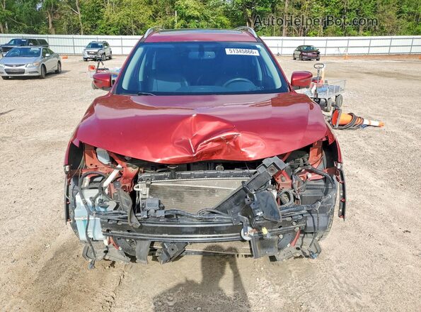 5N1AT2MV9GC873764 2016 NISSAN ROGUE Burgundy წინა ხედი