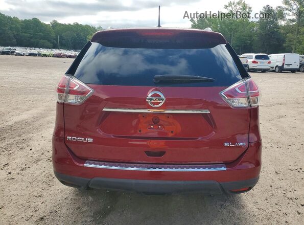 5N1AT2MV9GC873764 2016 NISSAN ROGUE Burgundy უკანა ხედი