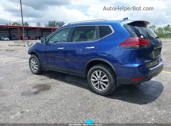 5N1AT2MV9KC717409 2019 NISSAN ROGUE Blue Trasero izquierdo
