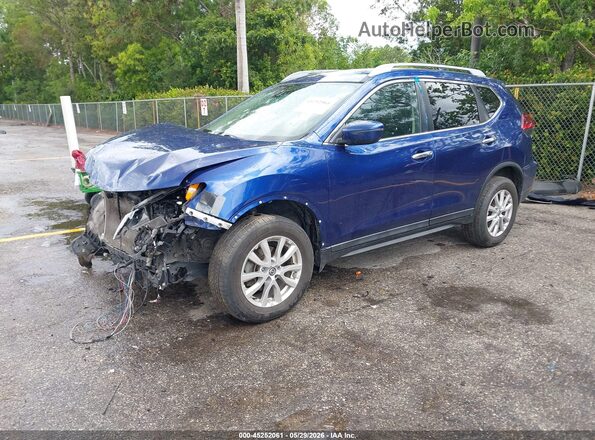 5N1AT2MV9KC717409 2019 NISSAN ROGUE Blue Vista tres cuartos delantera izquierda