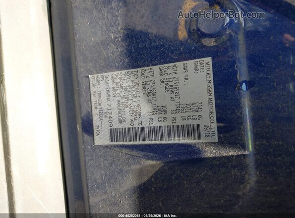 5N1AT2MV9KC717409 2019 NISSAN ROGUE Blue Vista del compartimento del motor