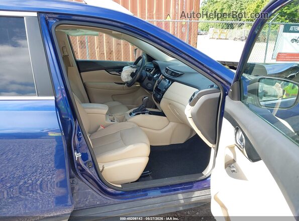 5N1AT2MVXHC834182 2017 NISSAN ROGUE Blue წინა სალონის ხედი
