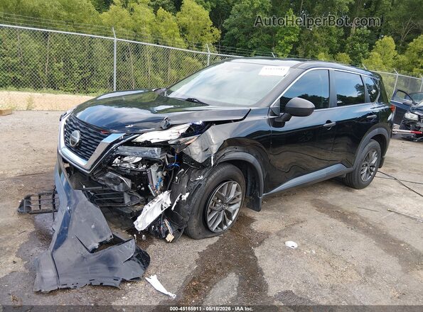 5N1AT3AA0MC734223 2021 NISSAN ROGUE Black Առջևի ձախ երեք քառորդ տեսարան