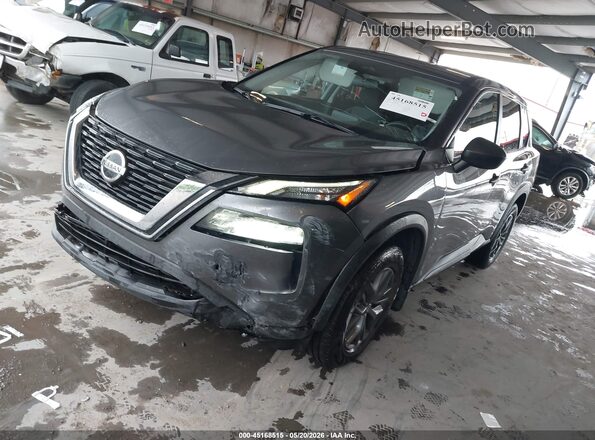 5N1AT3AA3MC847809 2021 NISSAN ROGUE Gray წინა მარცხენა ხედი სამი მეოთხედიდან