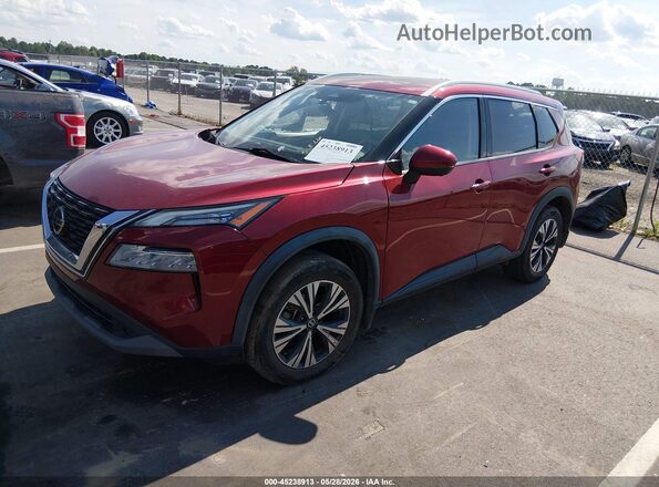 5N1AT3BA0MC724550 2021 NISSAN ROGUE Red Przód lewy