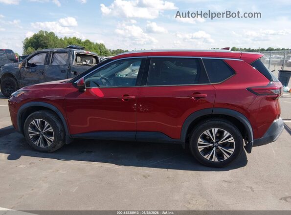 5N1AT3BA0MC724550 2021 NISSAN ROGUE Red Widok wnętrza 360 stopni