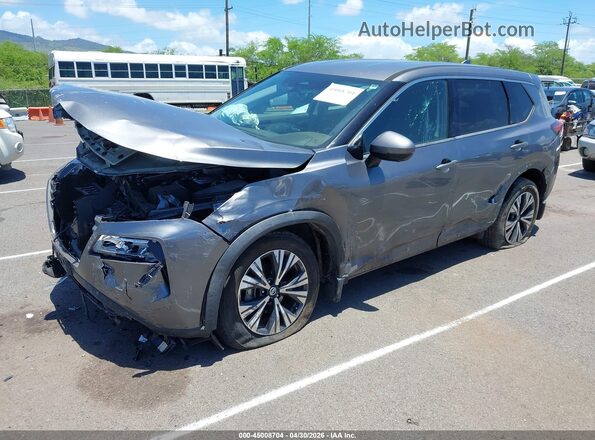 5N1AT3BA0MC830206 2021 NISSAN ROGUE Gray Передня ліва чверть