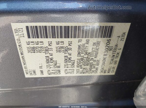 5N1AT3BA0MC830206 2021 NISSAN ROGUE Gray Вид підкапотного простору