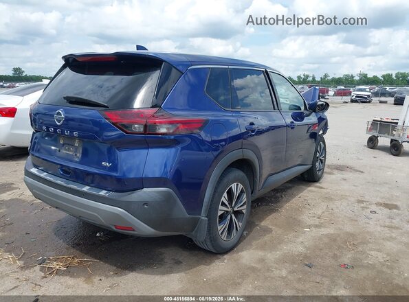 5N1AT3BA1MC833020 2021 NISSAN ROGUE Blue Trasero derecho