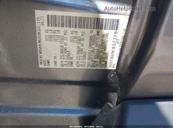 5N1AT3BA2MC817179 2021 NISSAN ROGUE Gray Շարժիչի բաժամունքի տեսք