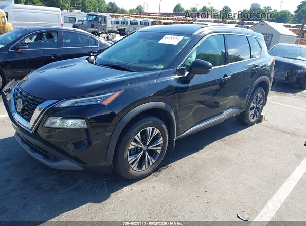 5N1AT3BA4MC820908 2021 NISSAN ROGUE Black წინა მარცხენა ხედი სამი მეოთხედიდან