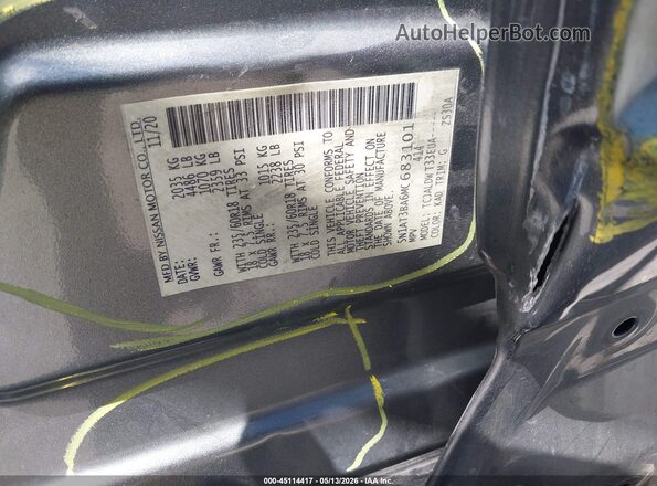 5N1AT3BA6MC683101 2021 NISSAN ROGUE Gray Widok komory silnika