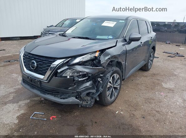 5N1AT3BA7MC774359 2021 NISSAN ROGUE Gray Առջևի ձախ երեք քառորդ տեսարան
