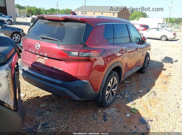 5N1AT3BB5MC720986 2021 NISSAN ROGUE Red Задня права чверть