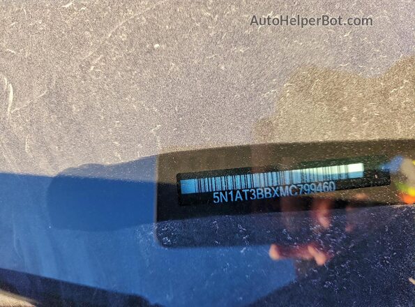 5N1AT3BBXMC799460 2021 NISSAN ROGUE Blue 