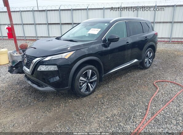 5N1AT3CA8MC824989 2021 NISSAN ROGUE Черный Передняя левая четверть