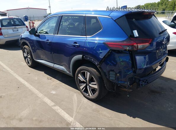 5N1AT3CB3MC682995 2021 NISSAN ROGUE Blue Rear left