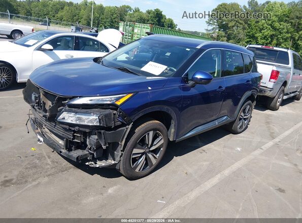 5N1AT3CB3MC682995 2021 NISSAN ROGUE Blue Front left