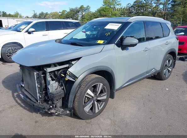 5N1AT3CB5MC750357 2021 NISSAN ROGUE Gray Vista tres cuartos delantera izquierda