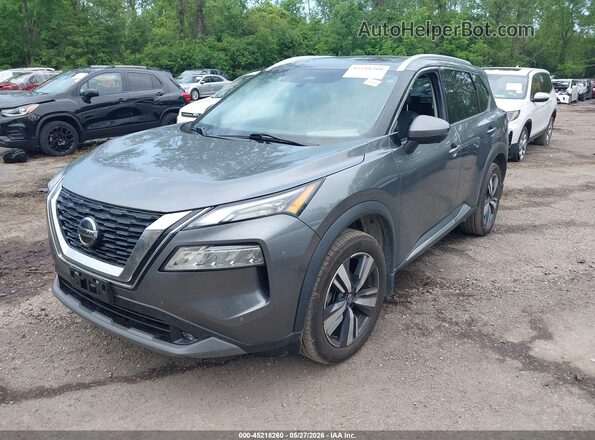 5N1AT3CB9MC833144 2021 NISSAN ROGUE Gray Առջևի ձախ երեք քառորդ տեսարան
