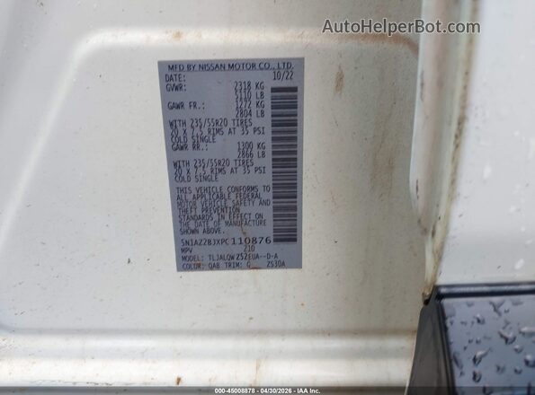 5N1AZ2BJXPC110876 2023 NISSAN MURANO White Vista del compartimento del motor