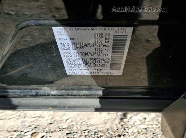 5N1AZ2BS0PC136475 2023 NISSAN MURANO Black ძრავის განყოფილების ხედი