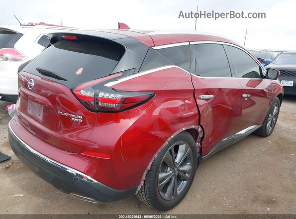 5N1AZ2DS2MC109920 2021 NISSAN MURANO Maroon უკანა მარჯვენა