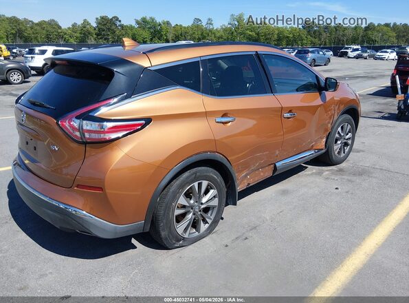 5N1AZ2MG8HN110415 2017 NISSAN MURANO Оранжевый Задняя правая четверть