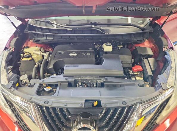 5N1AZ2MH2HN115697 2017 NISSAN MURANO Красный Вид подкапотного пространства