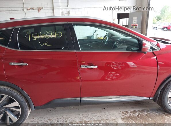 5N1AZ2MH3HN147347 2017 NISSAN MURANO Red Vista interior trasera