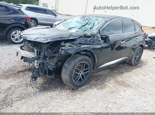 5N1AZ2MJ1KN143758 2019 NISSAN MURANO Black Առջևի ձախ երեք քառորդ տեսարան
