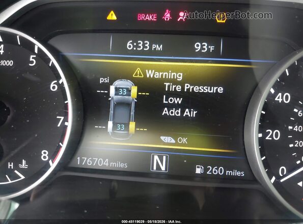 5N1AZ2MJ1KN143758 2019 NISSAN MURANO Black Հետևի նստատեղերի տեսք