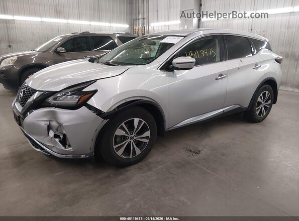 5N1AZ2MSXKN141483 2019 NISSAN MURANO Серебряный Передняя левая четверть