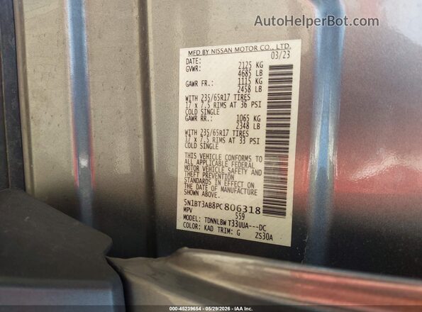 5N1BT3AB8PC806318 2023 NISSAN ROGUE Gray Engine compartment view
