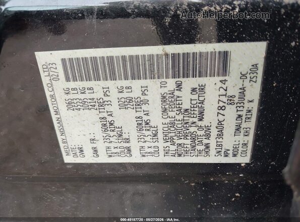 5N1BT3BA0PC787124 2023 NISSAN ROGUE Black Вид підкапотного простору