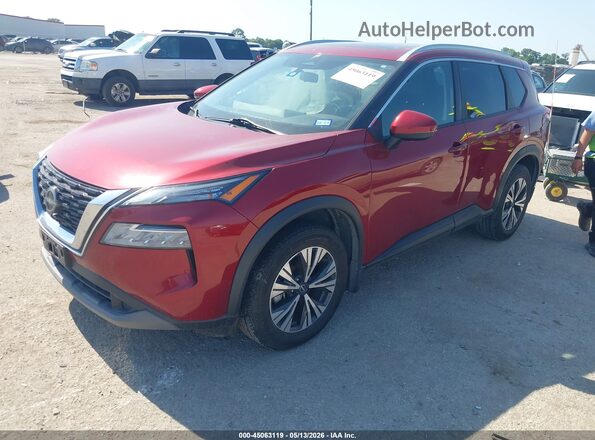 5N1BT3BA3PC678849 2023 NISSAN ROGUE Red წინა მარცხენა ხედი სამი მეოთხედიდან