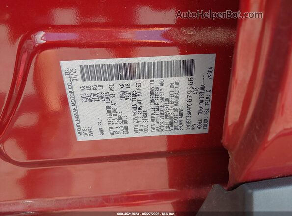 5N1BT3BA4TC679566 2026 NISSAN ROGUE Burgundy Widok komory silnika