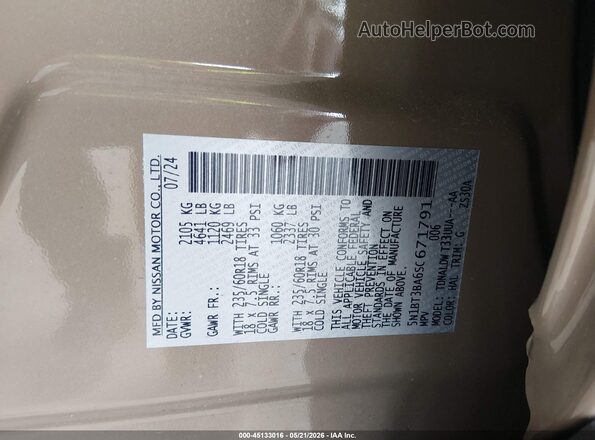 5N1BT3BA6SC671791 2025 NISSAN ROGUE Green 