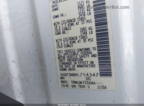 5N1BT3BB8PC754347 2023 NISSAN ROGUE White Engine compartment view