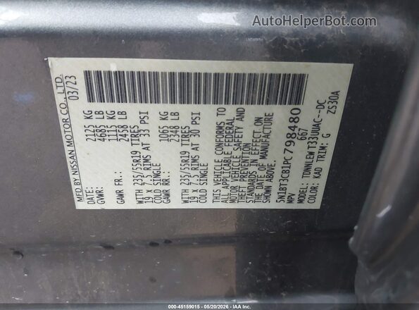 5N1BT3CB1PC798480 2023 NISSAN ROGUE Gray Widok komory silnika