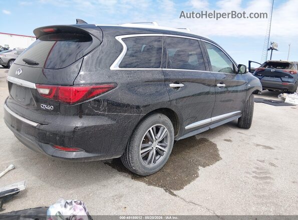 5N1DL0MM0KC523618 2019 INFINITI QX60 Черный Задняя правая четверть